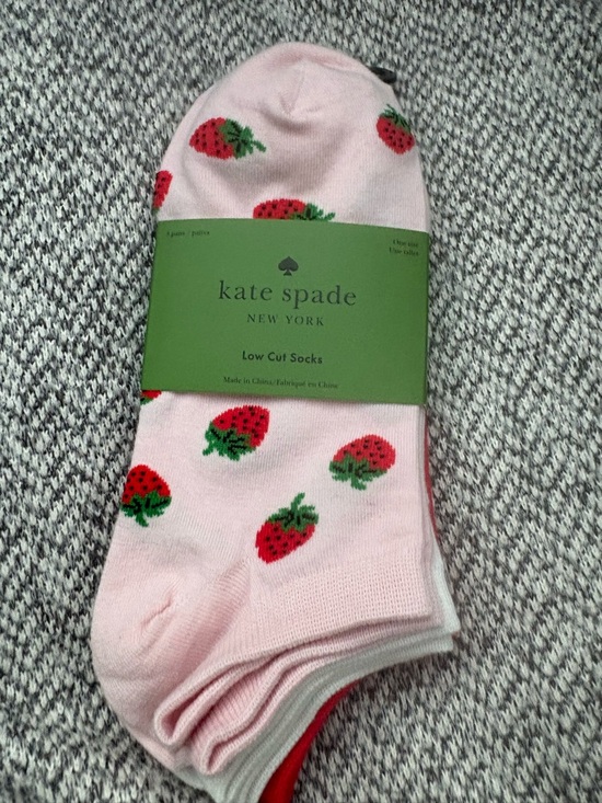kate spade Accessories - Kate Spade 3 Pack Strawberry Print Low Cut Socks.
